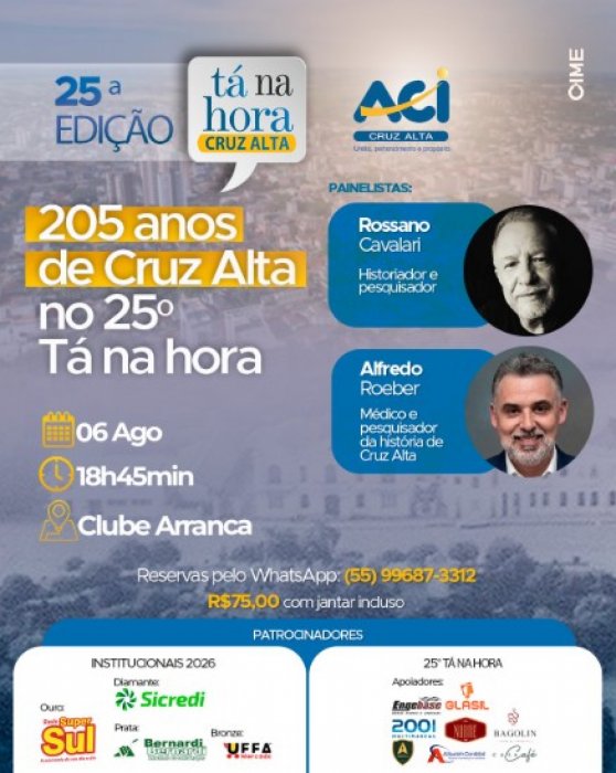 205 anos de Cruz Alta no 25º Tá na Hora