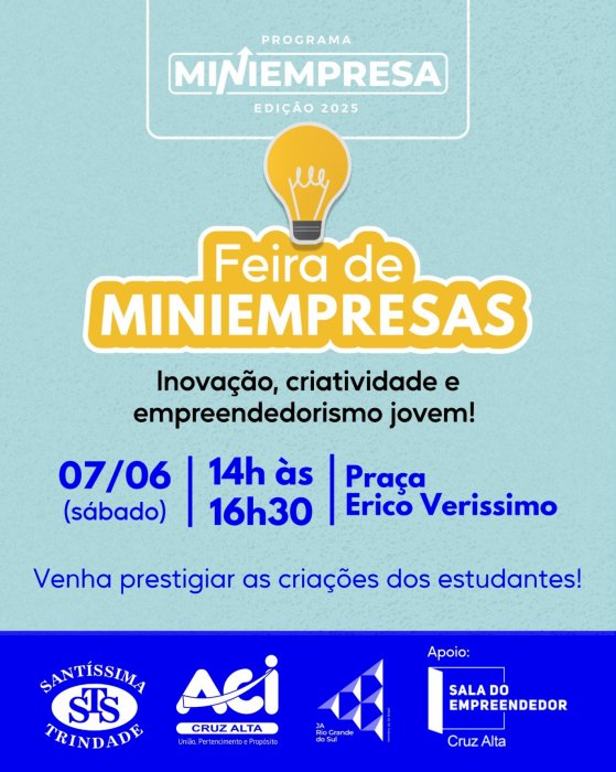 FEIRA DE MINIEMPRESAS ACONTECE NO SÁBADO
