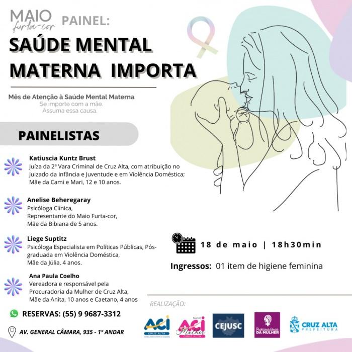 Maio Furta-cor - Painel Especial: Saúde Mental Materna  importa