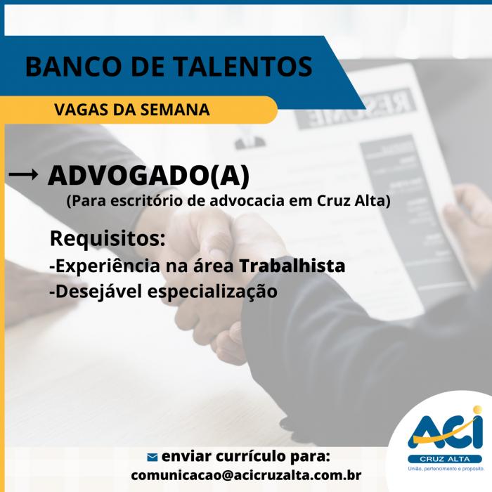 Vagas da Semana.