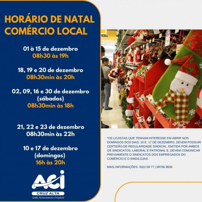 Confira o horário do Comércio para o Natal