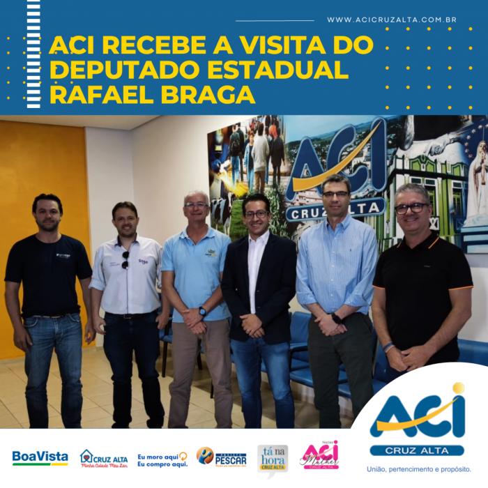 ACI RECEBE A VISITA DO DEPUTADO ESTADUAL RAFAEL BRAGA