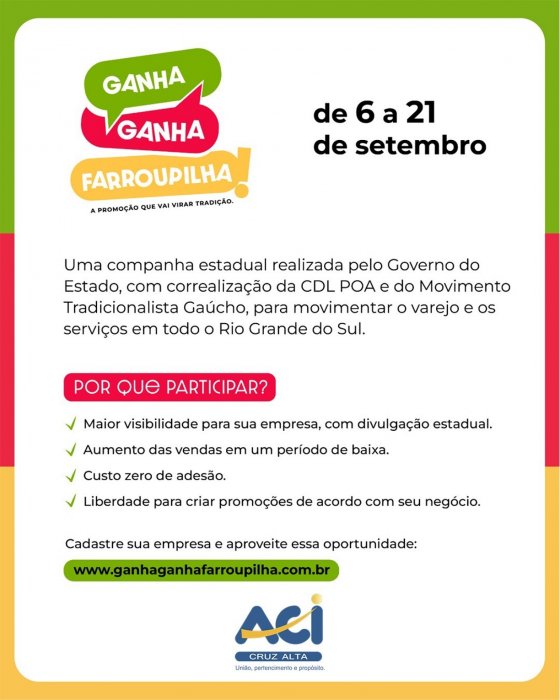 Participe do Ganha Ganha Farroupilha e Impulsione Seu Negócio!