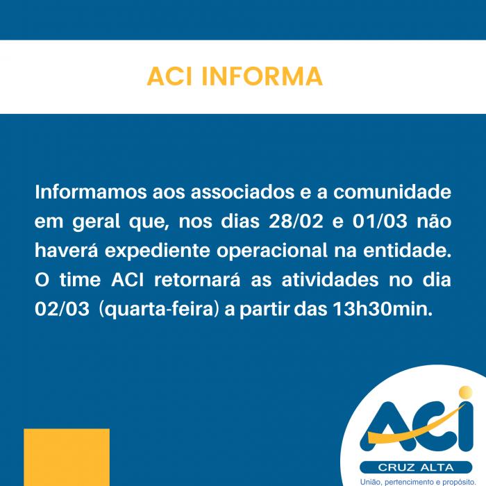 ACI Informa - Feriado Carnaval