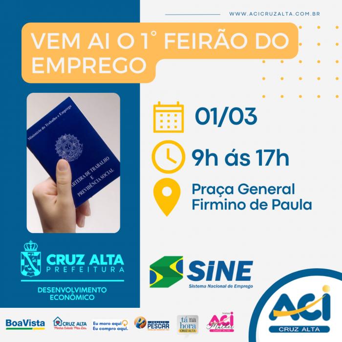 VEM AI O 1° FEIRÃO DO EMPREGO