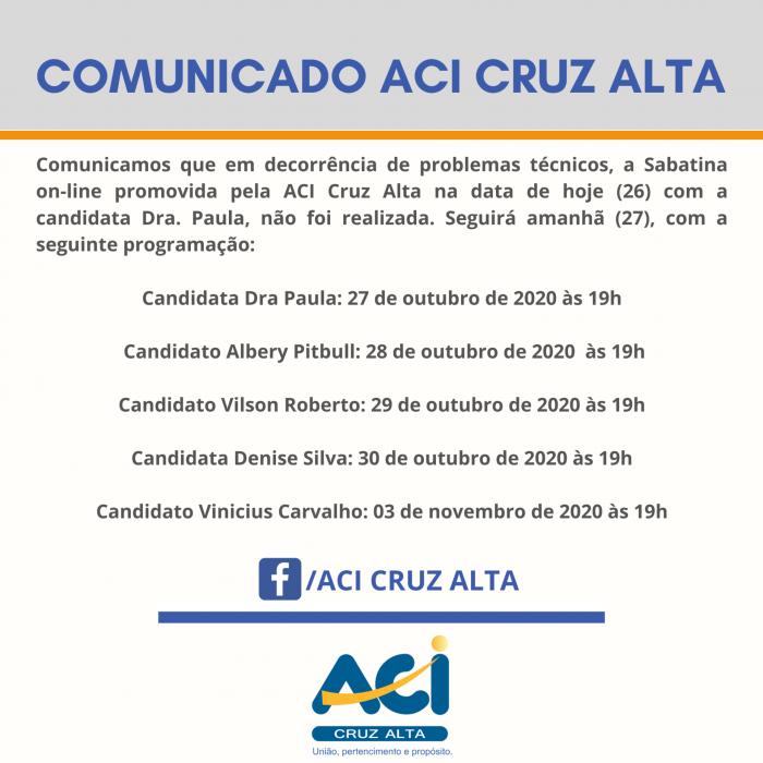 COMUNICADO ACI CRUZ ALTA 