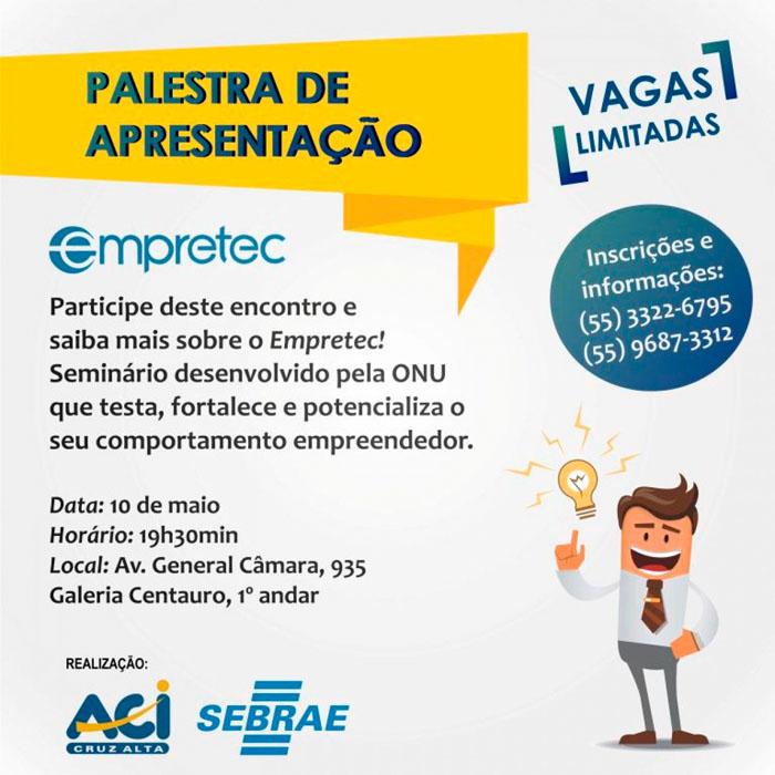 Palestra de apresentação do Empretec